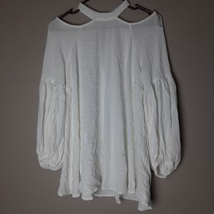 Free People Oversized White Blouse